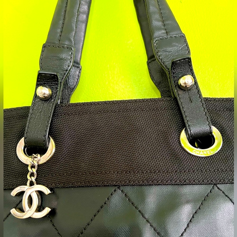 CHANEL Paris Barritz Black Tote and Charm